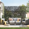 VEVOR Metal Privacy Screen, 47" W x 72" H, Outdoor Privacy Screens & Panels, Freestanding Outdoor Divider with Stand, Black - 2 of 4
