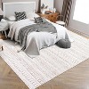 Rug Machine Washable,  Rug Non Slip Small Bedroom, Rug Low Pile Throw Rug, for Dining Room Living Room, Geometric Area Rug Entryway Rug - 3 of 4