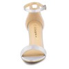 Allegra K Women's Satin Open Toe Ankle Strap Chunky Sandals - 2 of 4