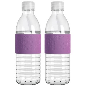 Copco Hydra 2-Pack Water Bottle 16.9 Ounce Non Slip Sleeve BPA Free Tritan Plastic Reusable - 1 of 4