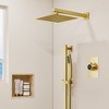 YAWWALK 2-Spray Wall Mount Dual Fixed and Adjustable Handheld Shower Head with Slide Bar - 2 of 4