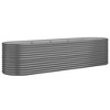 vidaXL Garden Raised Bed Powder-coated Steel 116.5"x31.5"x26.8" Gray - 2 of 4
