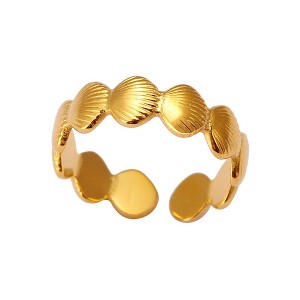 Anna-Kaci Bohemian Gold Shell Starfish Adjustable Rings for Women ummer Ocean Punk Jewelry - 1 of 4