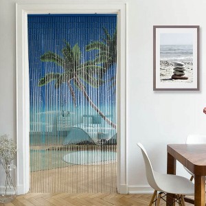 Evideco French Home Goods Decorative Beaded Door Curtain 36 x 79 Inches - 1 of 4