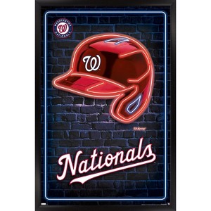 Trends International MLB Washington Nationals - Neon Helmet 23 Framed Wall Poster Prints - 1 of 4