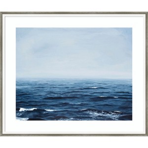 Amanti Art Grayscale Seascape IV by Michael Willett Wood Framed Wall Art Print - 1 of 4