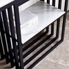 Modern Console Table, Metal Frame with Adjustable foot pads for Entrance, Corridor, Living room & Office Black - 3 of 4