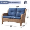 Gymojoy Outdoor PE Wicker Sofa Loveseat Sofa with Soft Cushion - 2 of 4