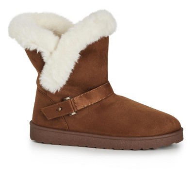 Cloudwalkers | Women's Wide Fit Saylor Hug Boot - Brown - 7w : Target