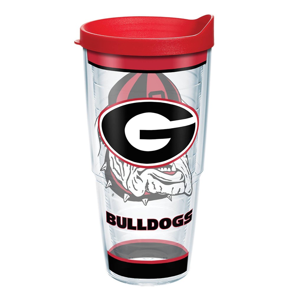 Photos - Glass NCAA Georgia Bulldogs Tradition Classic Tumbler with Lid - 24oz