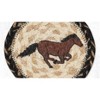 Earth Rugs Galloping Horse Round Coaster – 5"x5" Rustic Braided Jute Accent with Western Equine Print - 3 of 3
