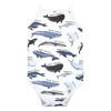 Hudson Baby Infant Girl Cotton Sleeveless Bodysuits, Girl Whale Types - 4 of 4