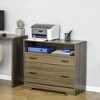 Vinsetto Lateral File Cabinet with Shelf, Office Storage Cabinet with 2 Drawers, Fits Letter Sized Papers, Charcoal Gray - 3 of 4