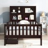 Okak Twin/Full Size Space-saving Design Storage Bed Frame with Chalkboard & Drawers,Solid Wood Platform Bed for Kids Room,Bedroom - 3 of 4