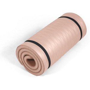 Extra Thick 1-Inch Yoga Mat, High Density Non-Slip Exercise Mat with Strap for Home Gym, Pilates, Workouts, Multiple Size Options - 1 of 4
