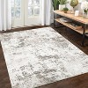 Runner Rug Modern Abstract Washable Rug Stain Resistant Carpet Non-Slip Backing Low Pile Floor Cover Kitchen Hallway EntrywayBrown/Green - 3 of 4