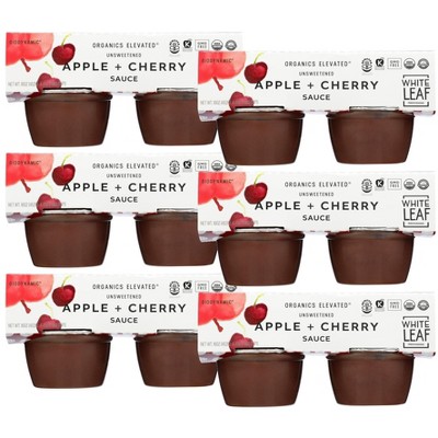 White Leaf Provisions Organic Apple and Cherry Sauce - Case of 6/4/4 oz