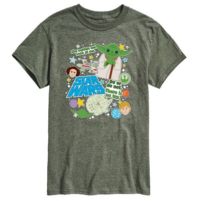 Men's - Star Wars - Yoda Stickers Short Sleeve Graphic T-Shirt