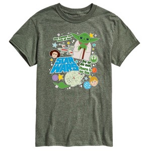 Men's - Star Wars - Yoda Stickers Short Sleeve Graphic T-Shirt - 1 of 4