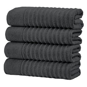 Luxury Cotton Ribbed Texture Towel Set - Great Bay Home. - 1 of 4