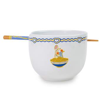 Silver Buffalo Disney Pixar Ratatouille 20-Ounce Ceramic Ramen Bowl and Chopstick Set