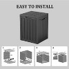 BI&SEA 28 Gallon Deck Box, Lockable Waterproof Outdoor Storage Box for Patio, Garden Tools, UV Resistant, Black - 4 of 4