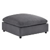 Sapphtopaz Modern Ottoman with Plush Cushion Square Upholstered Footstool with Removable Wood Legs Entryway Ottoman for Living Room, Entryway - 4 of 4