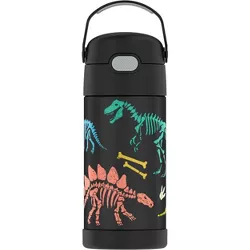 Thermos 12oz FUNtainer Water Bottle with Bail Handle - Glow in the Dark Dino