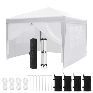 10x10 Pop Up Canopy with 4 Sidewalls, Outdoor Portable Instant Canopy Tent, Outdoor Canopy, Waterproof Pop Up Tent, Versatile Gazebo - 1 of 4