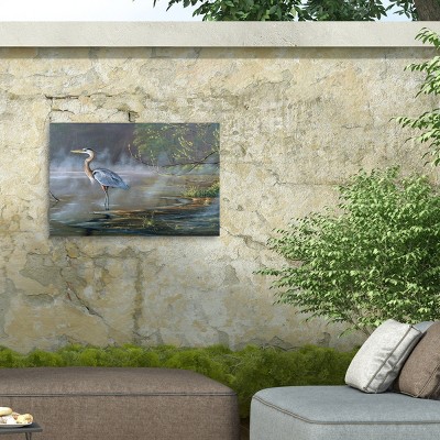 Large Blue Heron Canvas Art for Outdoor Decor