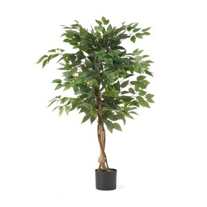 KTMBDW Artificial Tree Fake Silk Plant for Home Decor Indoor, Faux Tree in Black Planter for Home Office Corner Indoor Decor - 1 of 4