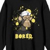 Bored of Directors Bored Ape with Yellow Splash Dots Men's Black Crew Neck Sweatshirt - 3 of 3