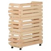 vidaXL Vegetable Trolley 22.4 in.x11.8 in.x31.5 in. Solid Wood Pine - 4 of 4