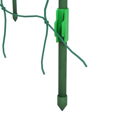 Green Metal 72" Tall Arch Garden Trellis for Climbing Plants