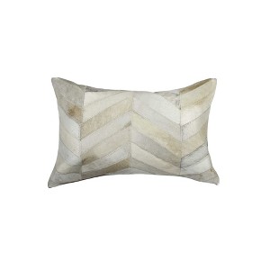 12 X 20  Chevron Cowhide Throw Pillow - 1 of 4