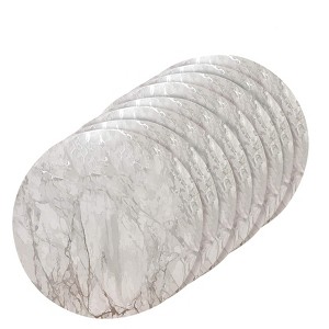 Dainty Home Marble Cork 15" Round  Placemats Set Of 8 - 1 of 4