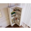 Runesay White Corner Bookshelf, 5 Tier Open Bookshelf, Storage, Display, Reading One-Stop Meet - 4 of 4