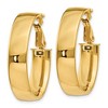 Black Bow Jewelry 6.75mm, 14k Yellow Gold Omega Back Oval Hoop Earrings, 25mm (1 Inch) - 2 of 4