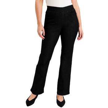 Roaman's Women's Plus Size Wide-leg Ultimate Ponte Pant, 20 W - Black :  Target