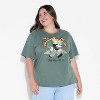 Women's Wild West Mickey Short Sleeve Graphic T-Shirt - Green - 2 of 3