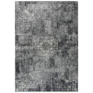 Rizzy Home Alora Decor Swagger Central Medallion Floral Rectangle Rug Gray - 1 of 4