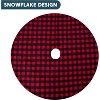 Joyfy 36"/48'' Christmas Tree Skirt, Red and Black Buffalo Checked Tree Skirts Mat, Christmas Decorations Intdoor, Xmas New Years Eve Party Decor - 4 of 4