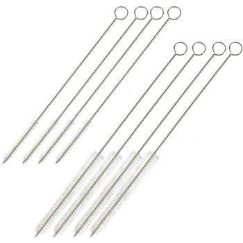 Juvale 8 Pack Stainless Steel Straw Cleaners Brush with Long Design for Tumbler, Boba Straws, 2 Sizes