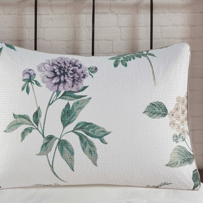 Blush Floral Microfiber 7-Piece Full Bedspread Set