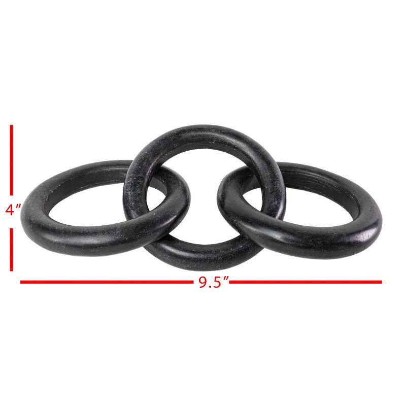 Three Link Decorative Chain Black Marble - Foreside Home & Garden, 6 of 7