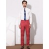 Lars Amadeus Men's Plaid Regular Fit Formal Business Dress Pants - 3 of 4