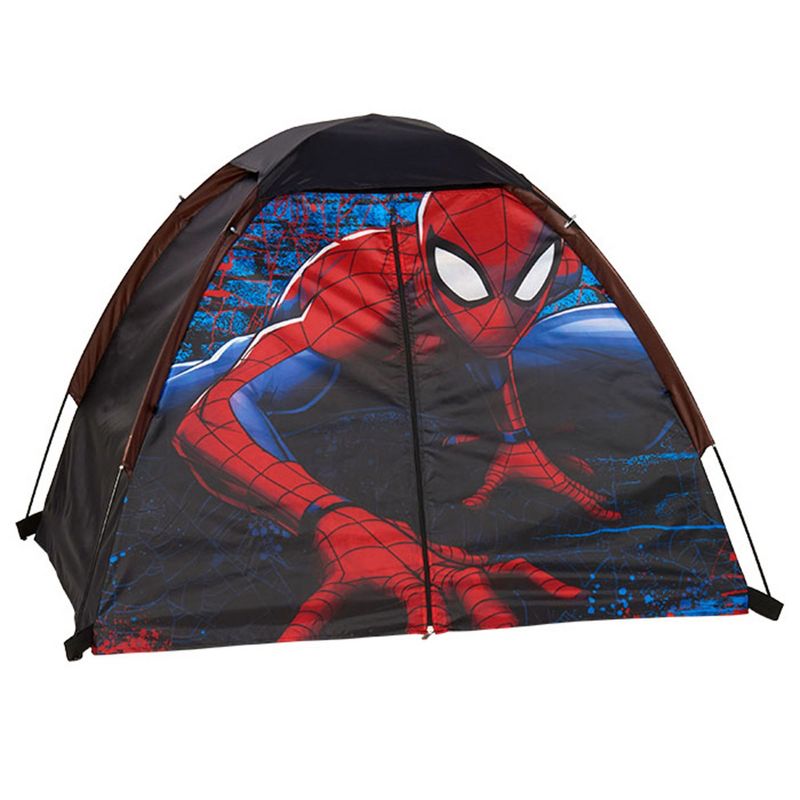 Exxel Marvel Spiderman Kids 4 Piece Outdoor Camping Kit with Floorless Dome Tent, Youth Sized Sleeping Bag, Backpack, and LED Flashlight, 3 of 7