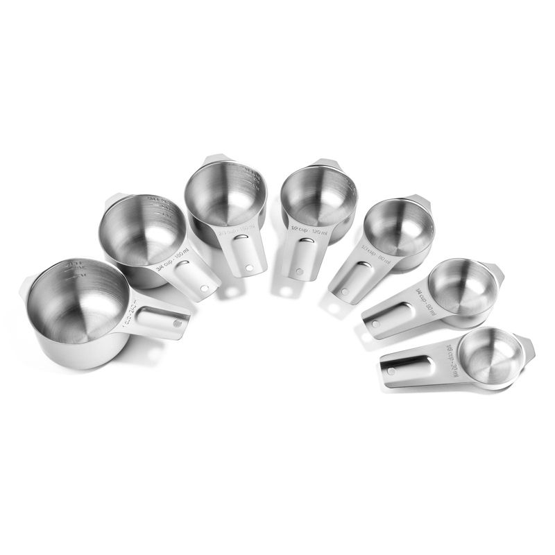 Last Confection 7-Piece Stainless Steel Measuring Cup Set - Includes 1/8 Cup Coffee Scoop - Measurements for Spices, Cooking & Baking Ingredients, 2 of 6