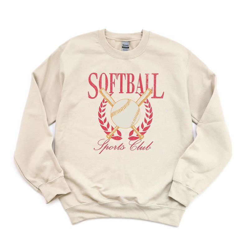 Simply Sage Market Women's Graphic Sweatshirt Softball Sports Club, 1 of 5