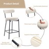 Swivel Bar Stools Set of 2, 30 Inch Upholstered Barstools, Comfortable Cushioned Seat and Backrest for Kitchen, Dining Room, Home Bar - 3 of 4